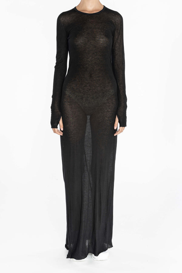 Boris Bidjan Saberi WDRESS2 Series Long Dress Series WDRESS2 FTT00001-HEI Black